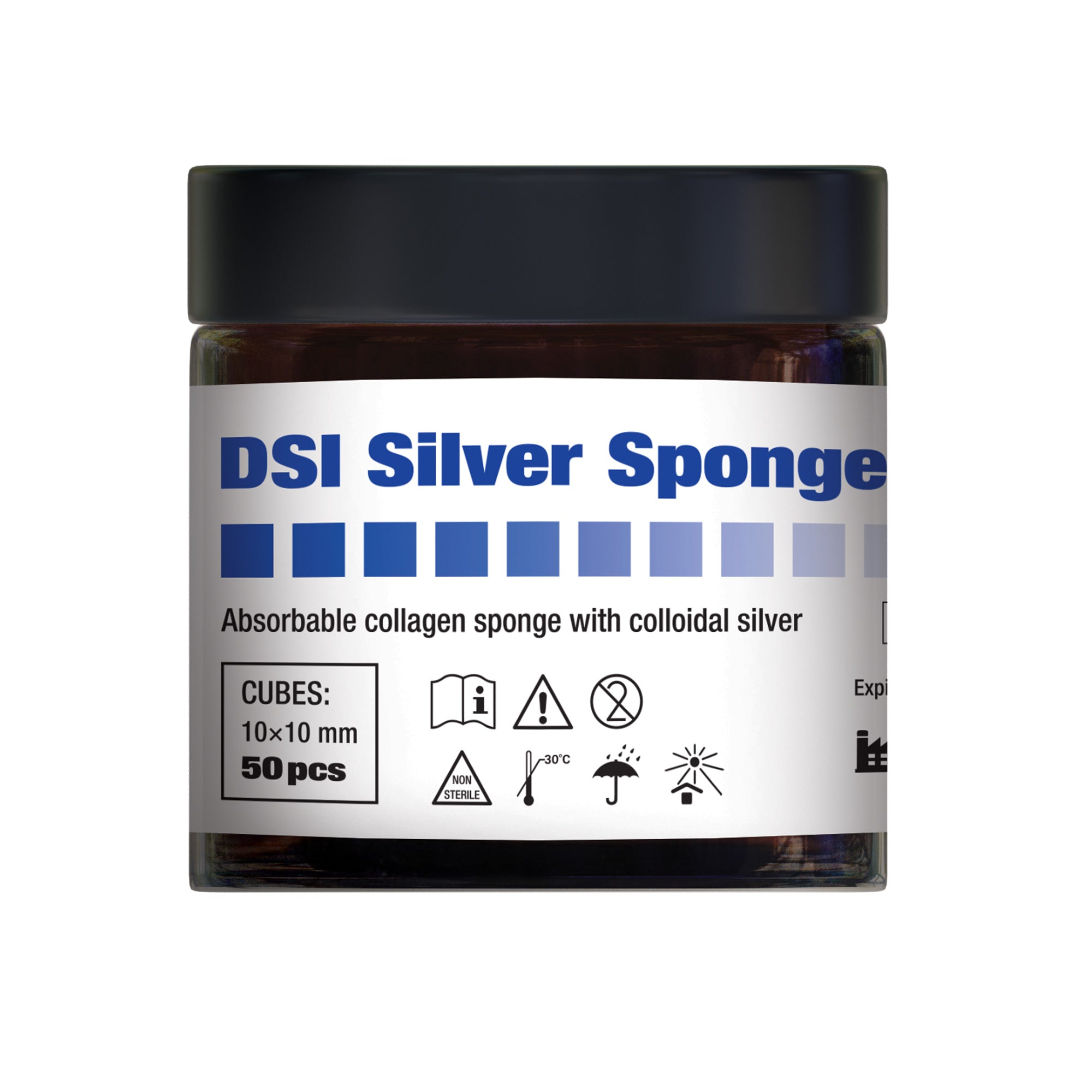 DSI Collagen Sponge With Colloidal Silver Non Sterile Cubes 10x10mm