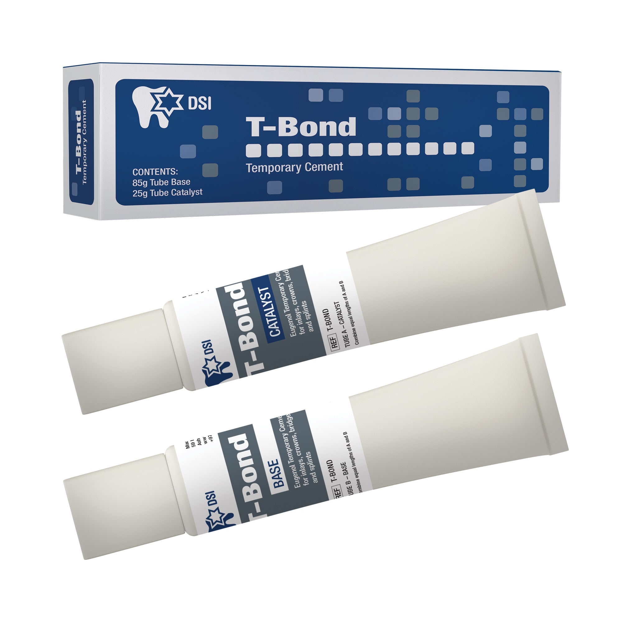 DSI T-Bond Temporary Cement For Crowns & Bridges Base+Catalyst 110g