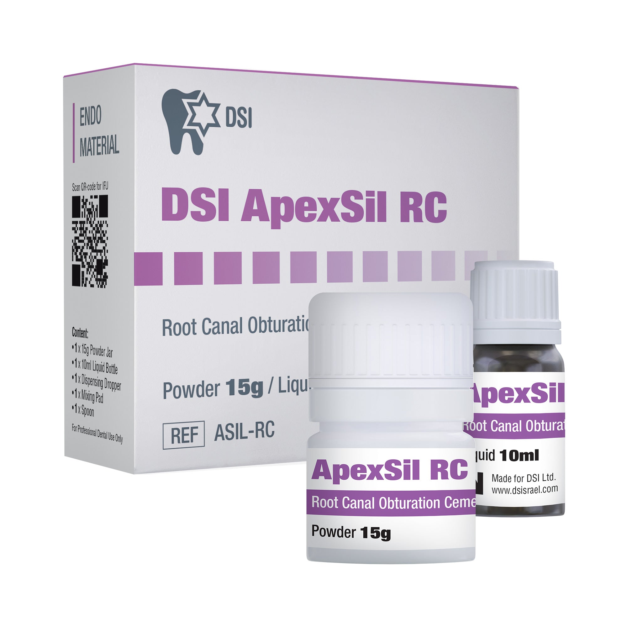 DSI Apexsil RC Zinc Oxide-Eugenol Based Root Canal Sealer 15g+10ml