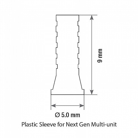 DSI Castable Sleeve Abutment For Next Gen Multi-Unit M1.7