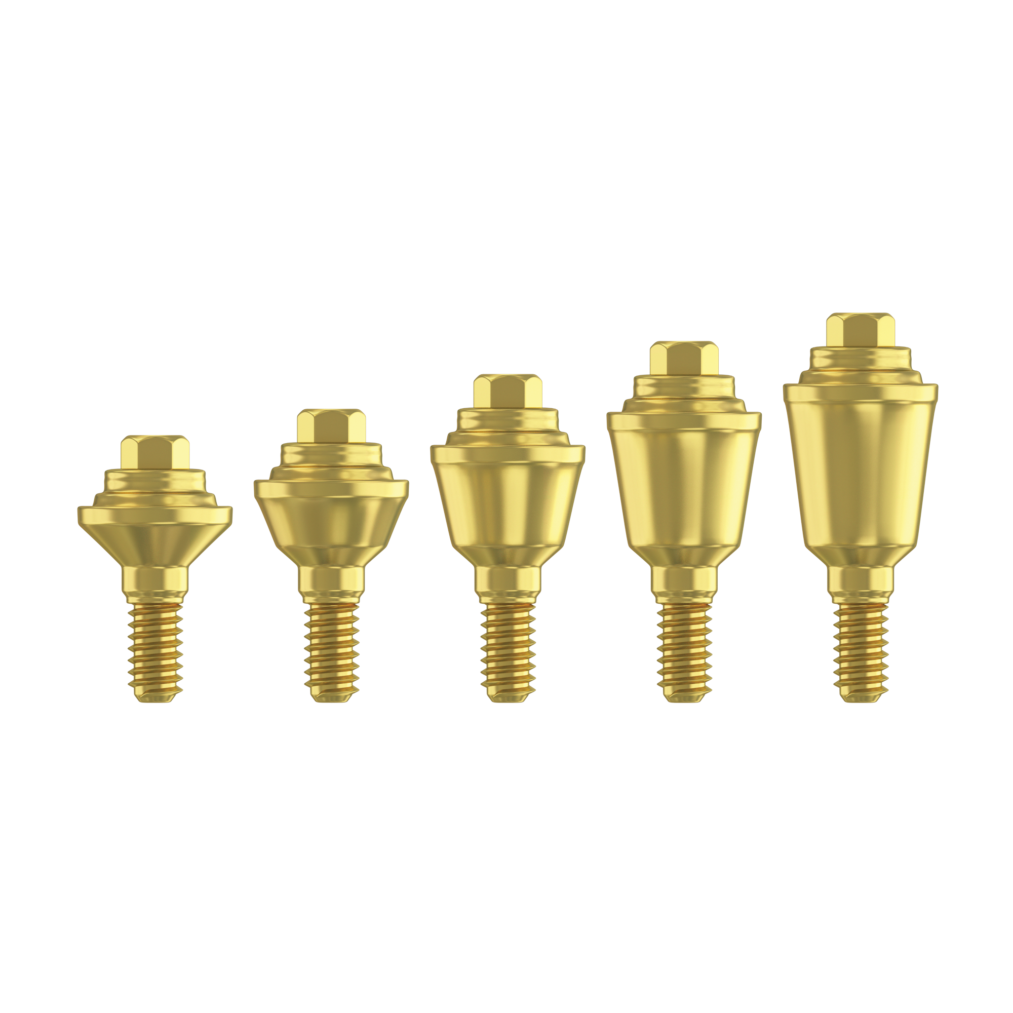 DSI Premium Straight Multi Unit Abutment Top Hex (M1.4) 4.9mm Full Set - Internal Hex Ø2.42mm