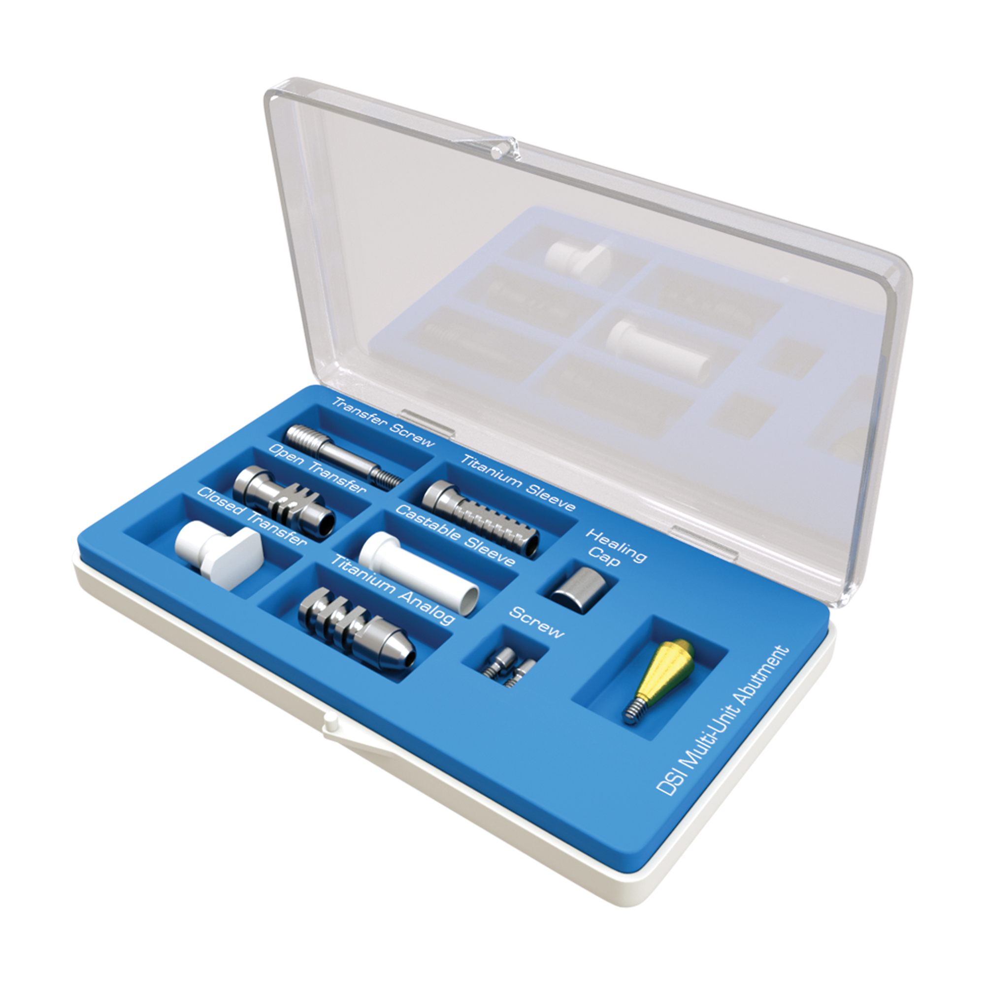 DSI Premium Straight Multi Unit Abutment (M1.6) 4.7mm Full Set - Conical Connection NP Ø3.5mm