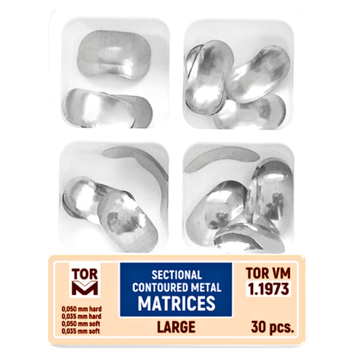 Tor VM Sectional Contoured Large Metal Matrices 30pcs Set