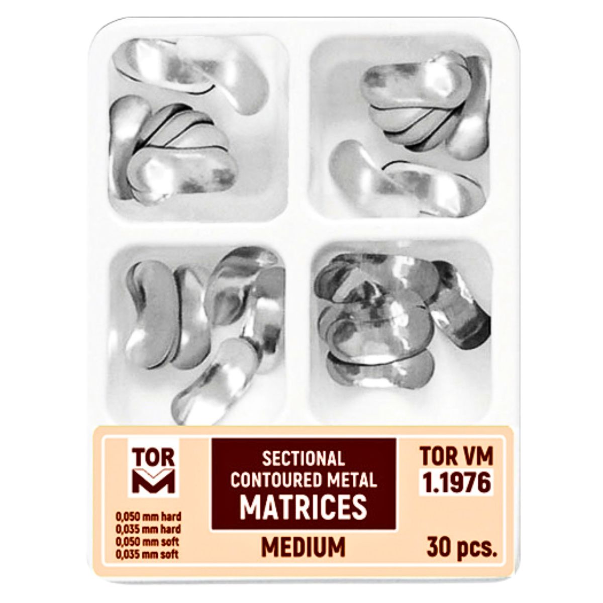 Tor VM Sectional Contoured Medium Metal Matrices 30pcs Set