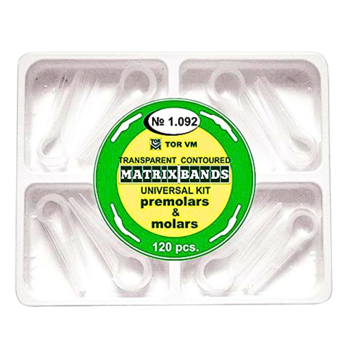 Tor VM Transparent Contoured Matrix Bands Kit 120pcs