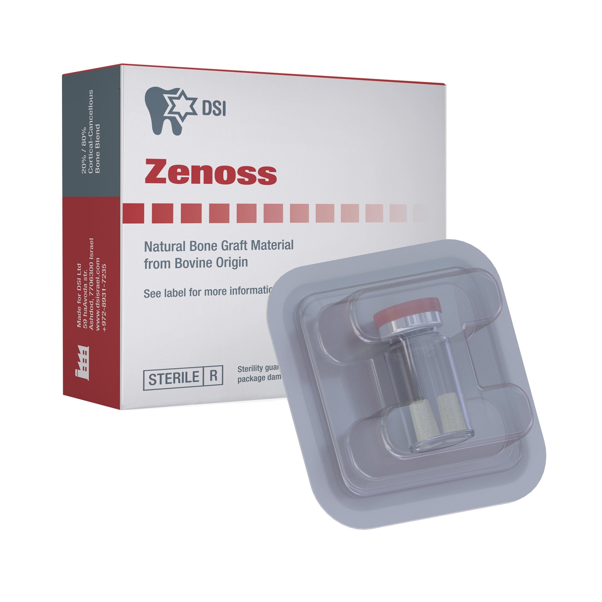 DSI Zenoss Bovine Natural Bone Graft Cortical-Cancellous Mix Cones